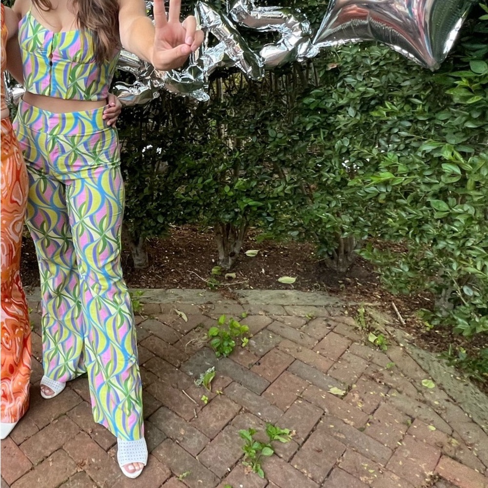 Matching linen disco Zara set size M